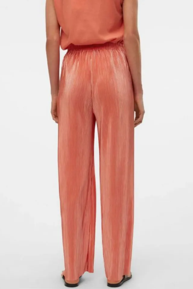 Parlak Turuncu Pilili Kadın Pantolon